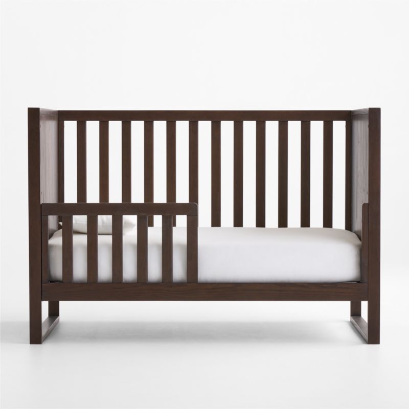 Gemini Deep Brown Ash Wood Toddler Bed Rail - image 1 of 2