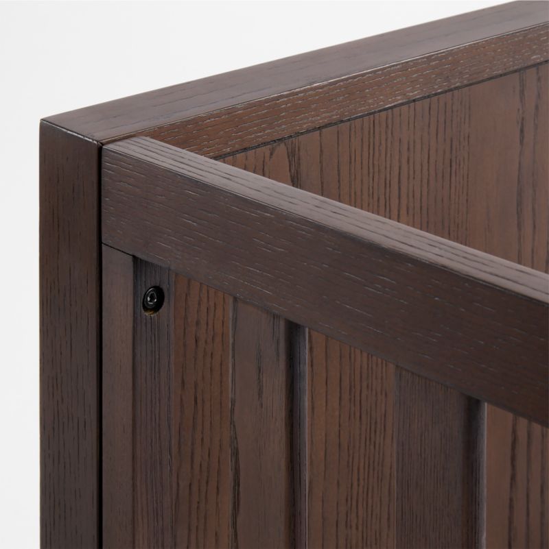 Gemini Crib Deep Brown Ash Wood Convertible Crib - image 6 of 7