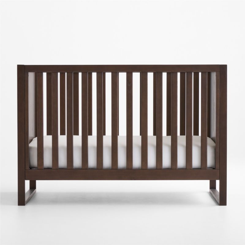 Gemini Crib Deep Brown Ash Wood Convertible Crib - image 3 of 7
