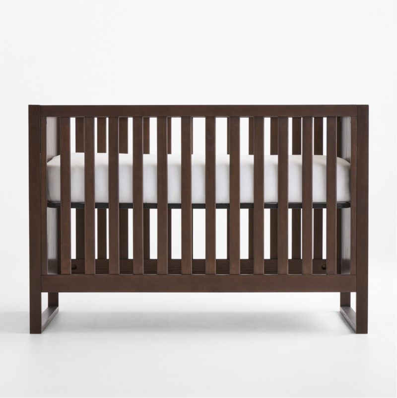 Gemini Crib Deep Brown Ash Wood Convertible Crib - image 5 of 7