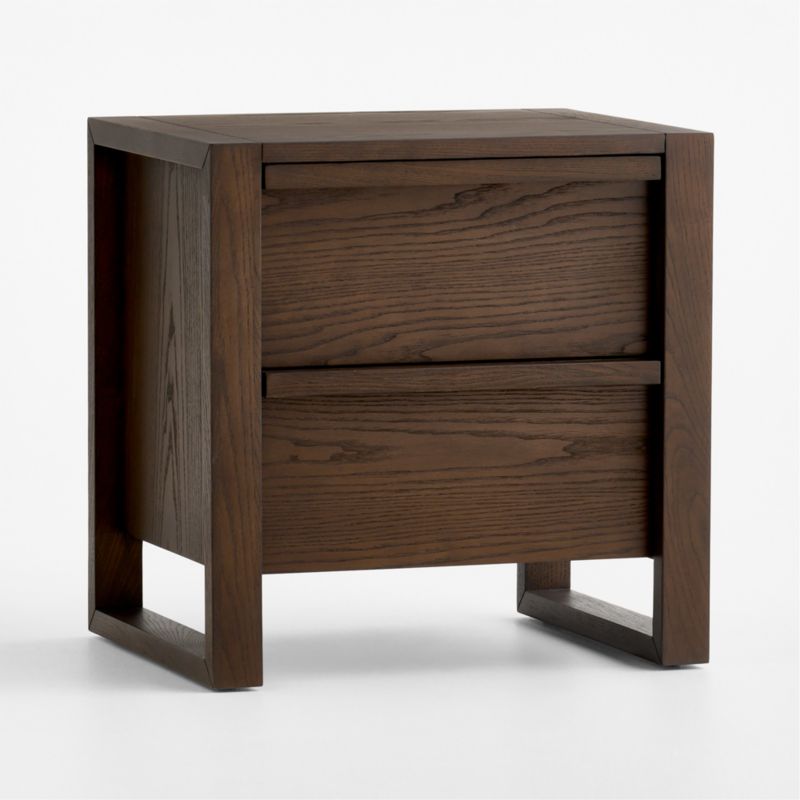 Set of 2 Gemini 20" Deep Ash Brown Wood 2-Drawer Kids Nightstand - image 2 of 6
