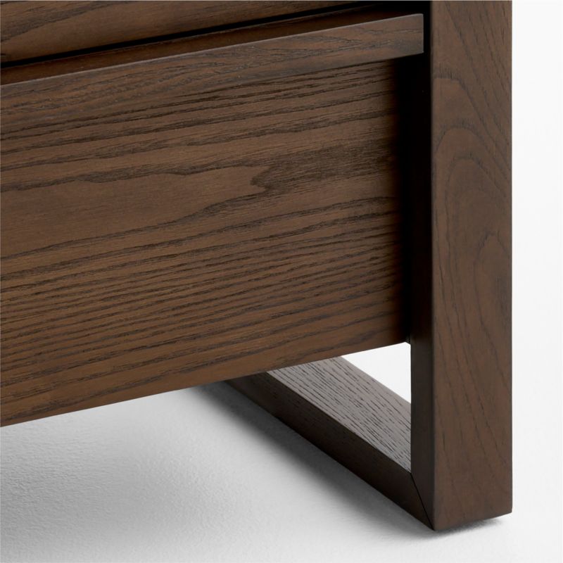 Set of 2 Gemini 20" Deep Ash Brown Wood 2-Drawer Kids Nightstand - image 3 of 6