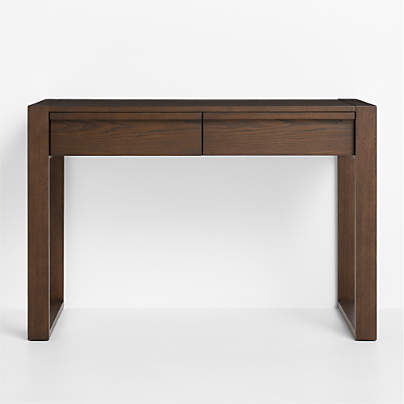 Gemini 45" Deep Brown Ash Wood Kids Desk