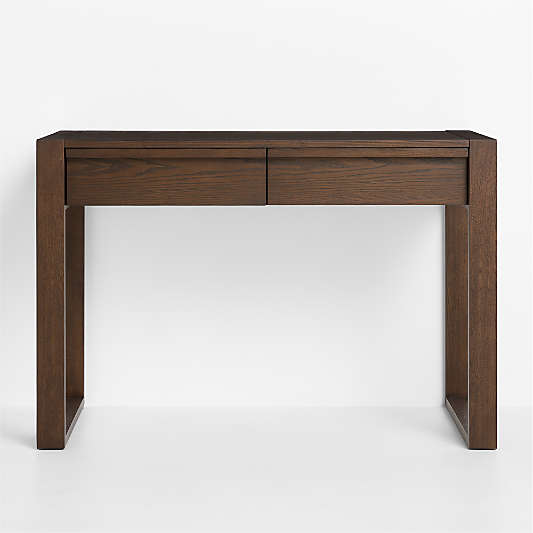 Gemini 45" Deep Brown Ash Wood Kids Desk
