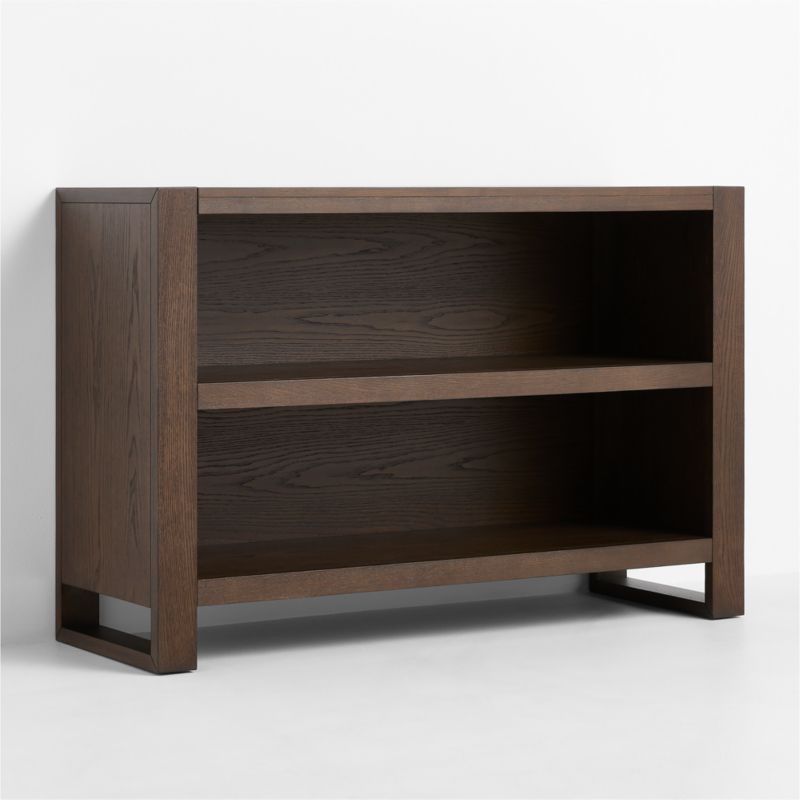 Gemini Deep Brown Ash Wood Small 2-Shelf Kids Bookcase - image 2 of 4