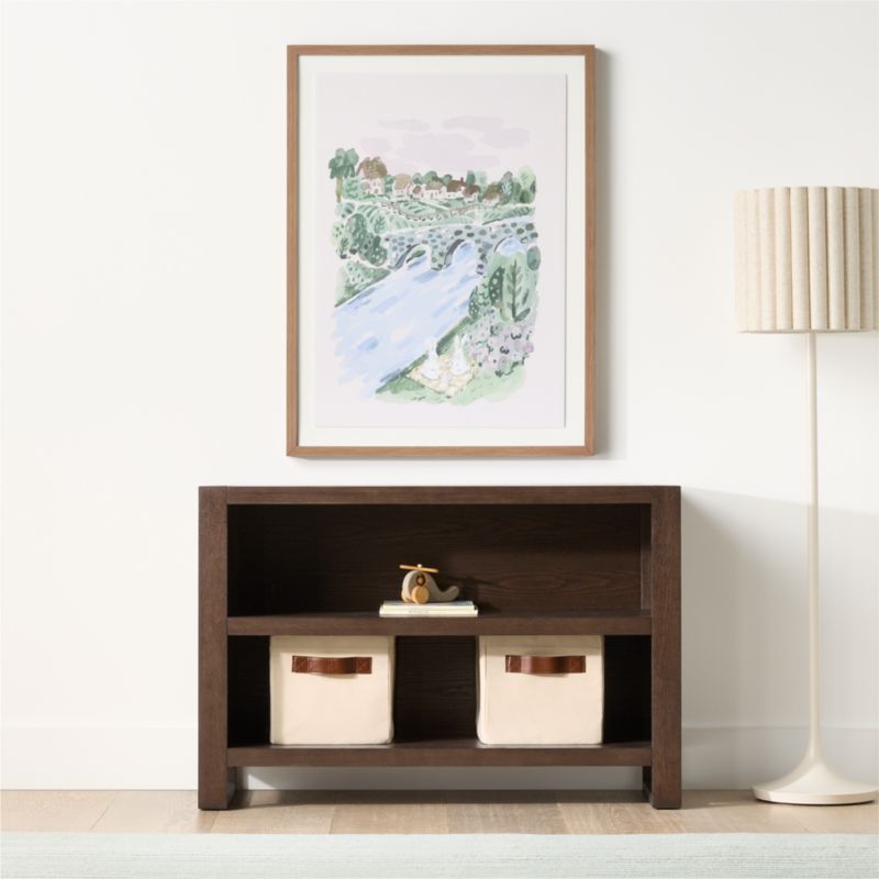 Gemini Deep Brown Ash Wood Small 2-Shelf Kids Bookcase - image 1 of 4