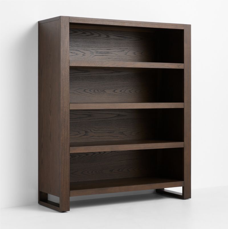 Gemini Deep Brown Ash Wood Tall 4-Shelf Kids Bookcase - image 2 of 4