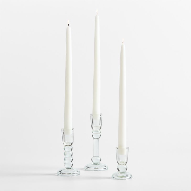 Genoa Small Clear Glass Taper Holder 3.5" - image 1 of 5