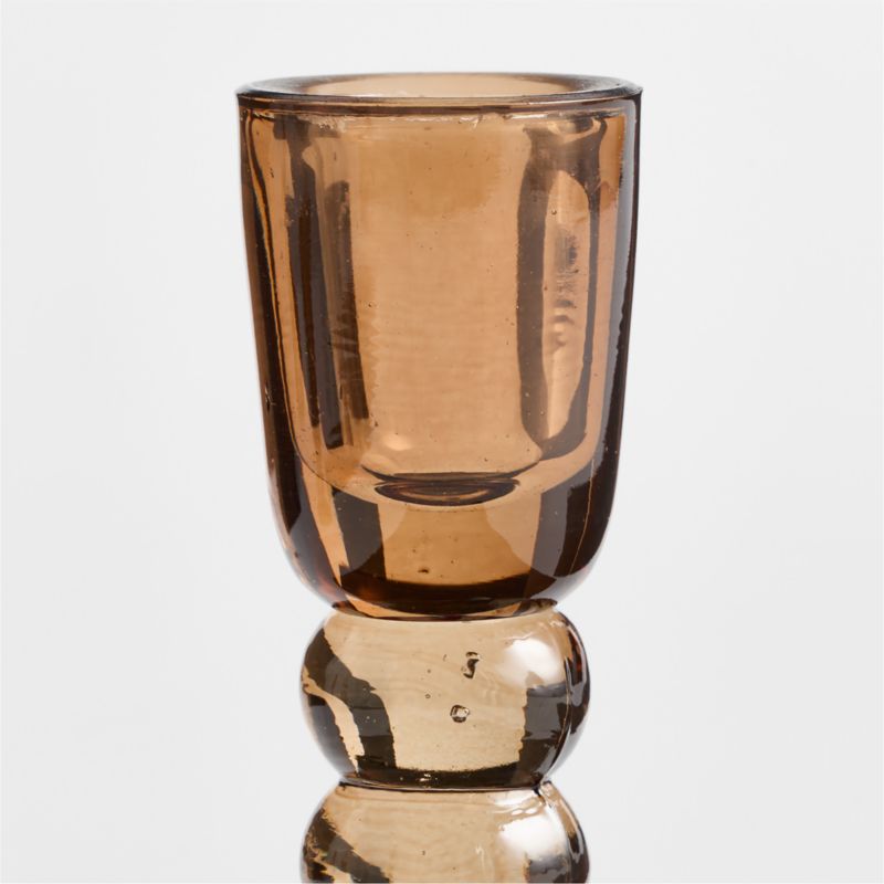 Genoa Medium Brown Glass Taper Holder 5.25" - image 8 of 9