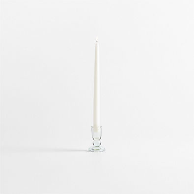 View Genoa Small Clear Glass Taper Holder 3.5" details