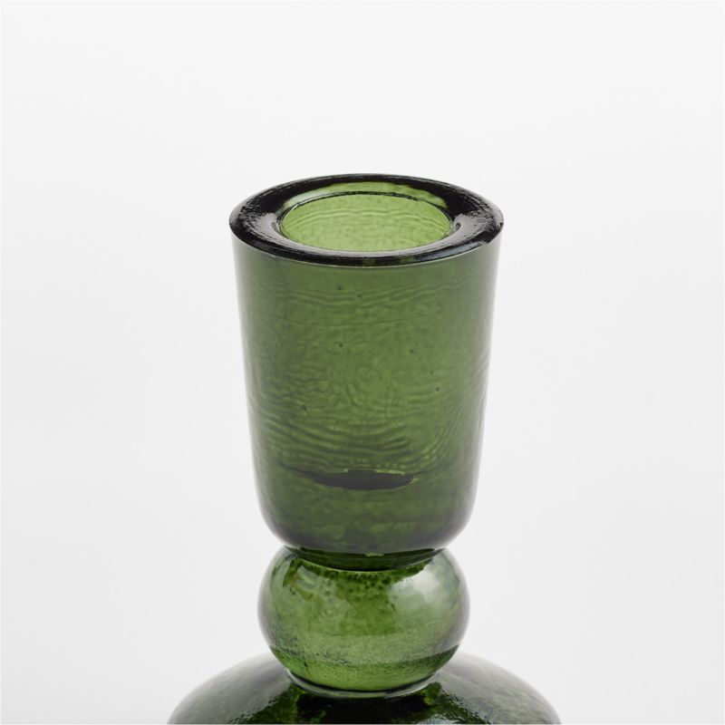 Genoa Small Green Glass Taper Holder 3.5" - image 3 of 4