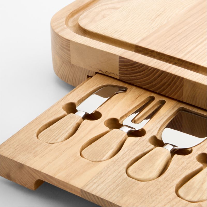 Geneva Wooden Cheese Board & Knife 5-Piece Gift Set - image 3 of 4