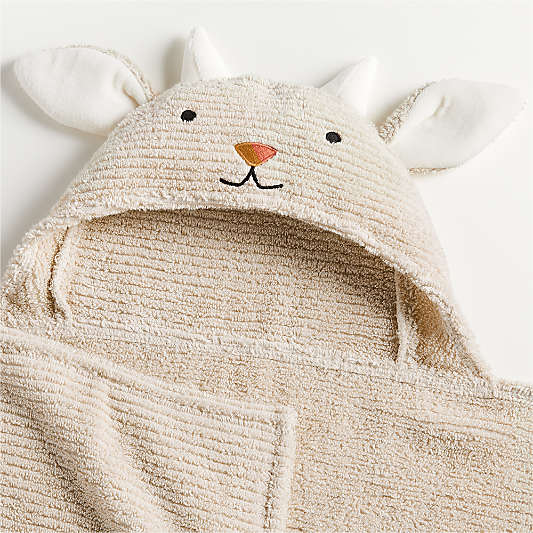 Goat Stone Tan Organic Cotton Hooded Kids Towel