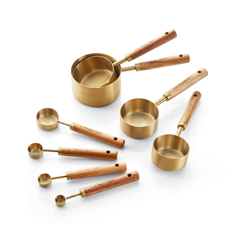 Crate and Barrel Copper Measuring Cups, Set of 4