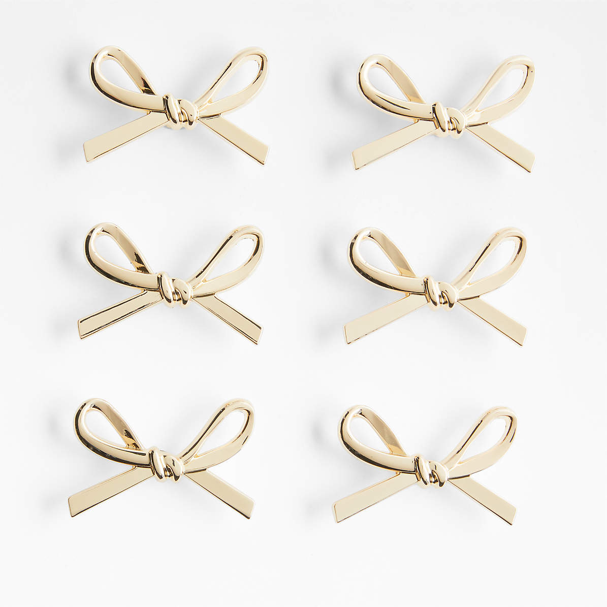 Gold Bow Knobs, Set of 6 + Reviews