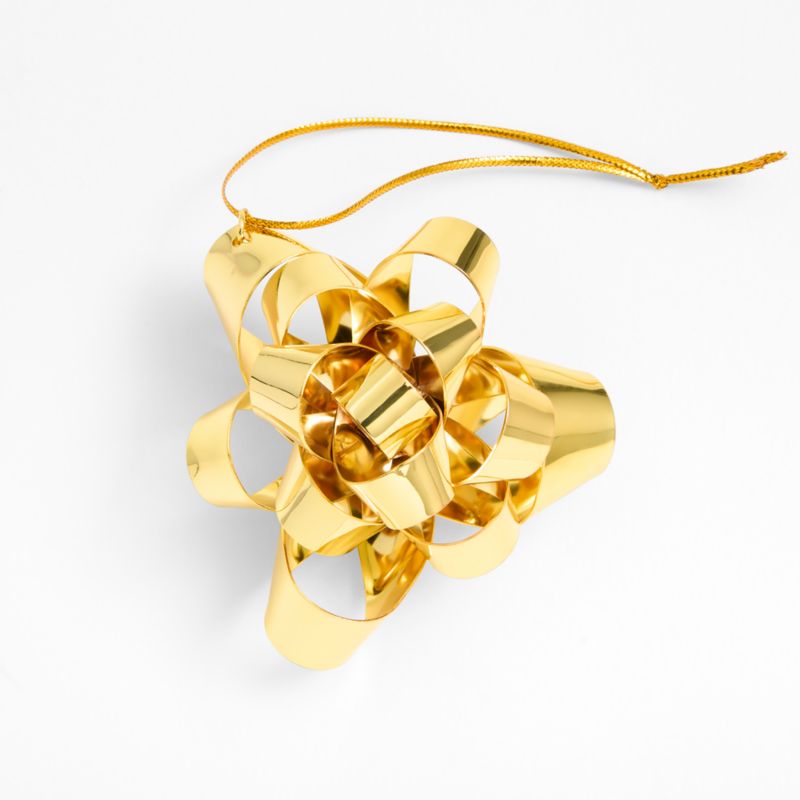 Gold Bow Christmas Ornament