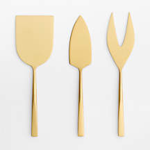 Gold Cheese Knives, Set of 3 | Crate & Barrel