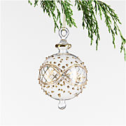 Hobnail Glass Drop Christmas Tree Ornament
