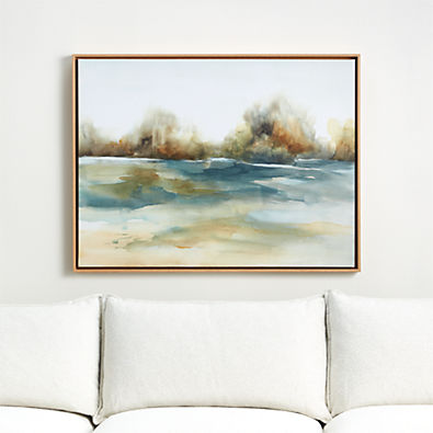 View 'Gold Days' Framed Wall Art Print 40"x30" details