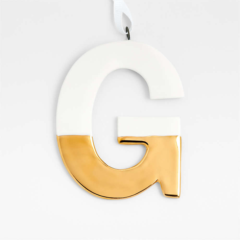 Gold-Dipped Ceramic Letter 