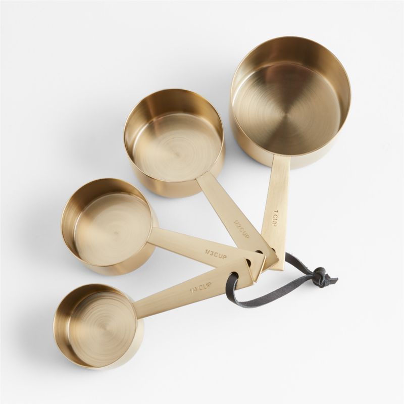 Draper Wood and Gold Measuring Cups and Spoons Set