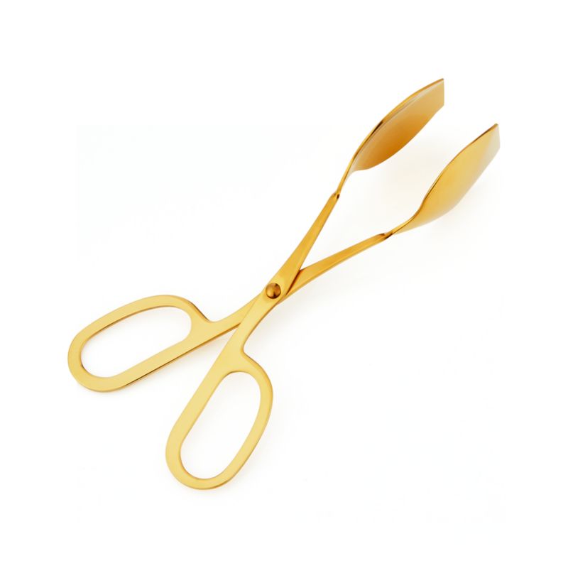 Gold Mini Scissor-Handled Serving Tongs - image 4 of 5