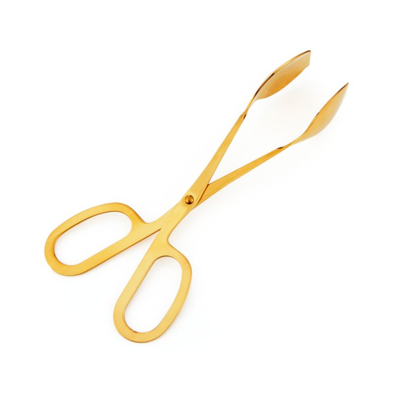 Gold Scissor-Handled Serving Tongs - image 4 of 5