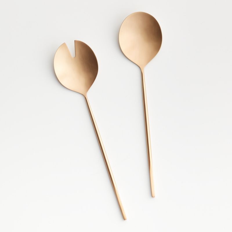 Holiday Gold Serving Utensils, Set of 2 + Reviews | Crate & Barrel Canada