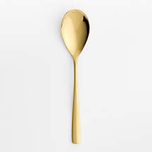 Holiday Gold Serving Spoon + Reviews | Crate & Barrel