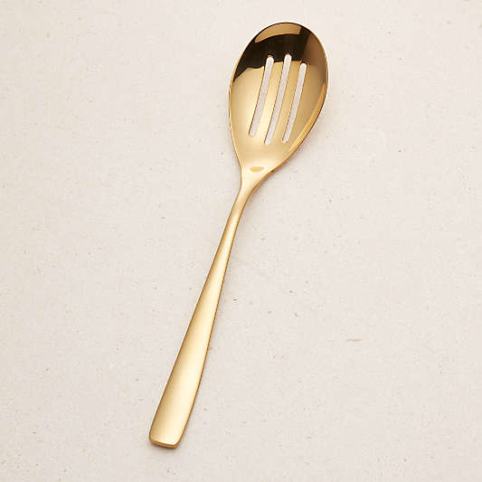 Gold Slotted Serving Spoon