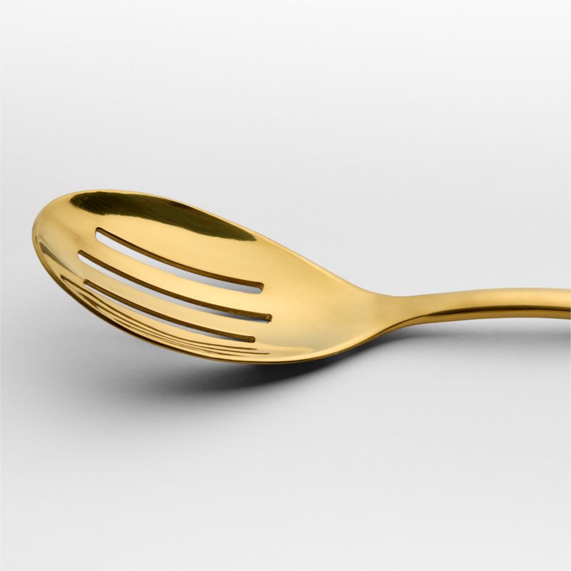 Gold Slotted Serving Spoon
