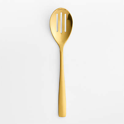 Gold Slotted Serving Spoon