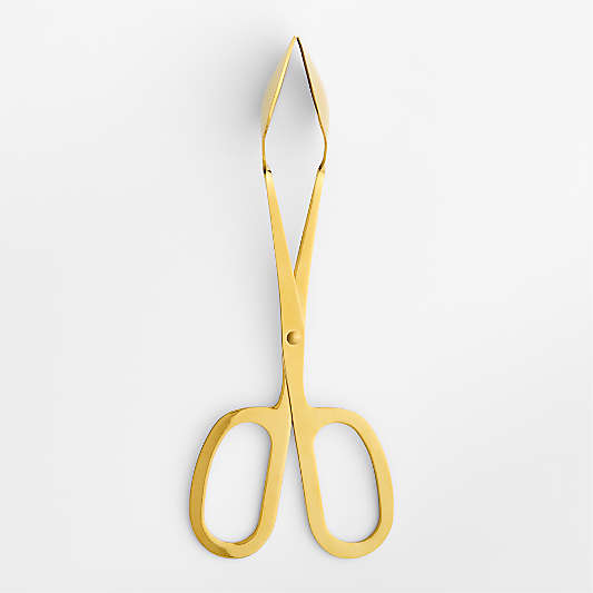Gold Scissor-Handled Serving Tongs