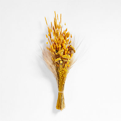 View Golden Bunny Tail and Yarrow Dried Bouquet 30" details