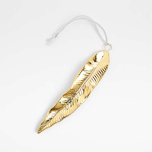 Golden Feather Christmas Tree Ornament