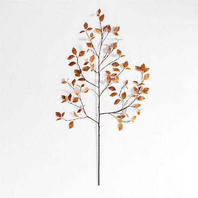 View Faux Golden Yellow Leaf Branch 66" details