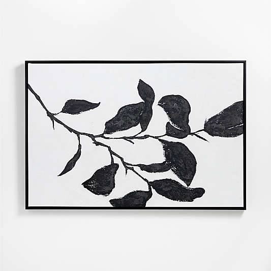 "Good Day" Framed Black and White Floral Wall Art Print 41.5"x61.5"