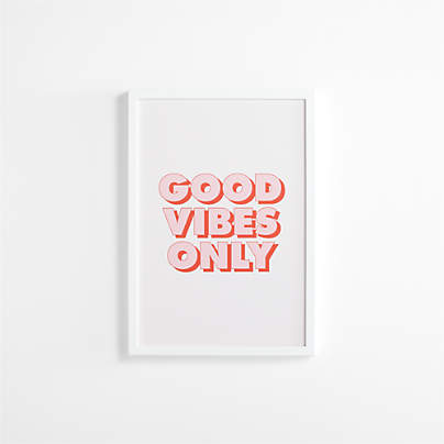 Good Vibes Only Framed Wall Art Print