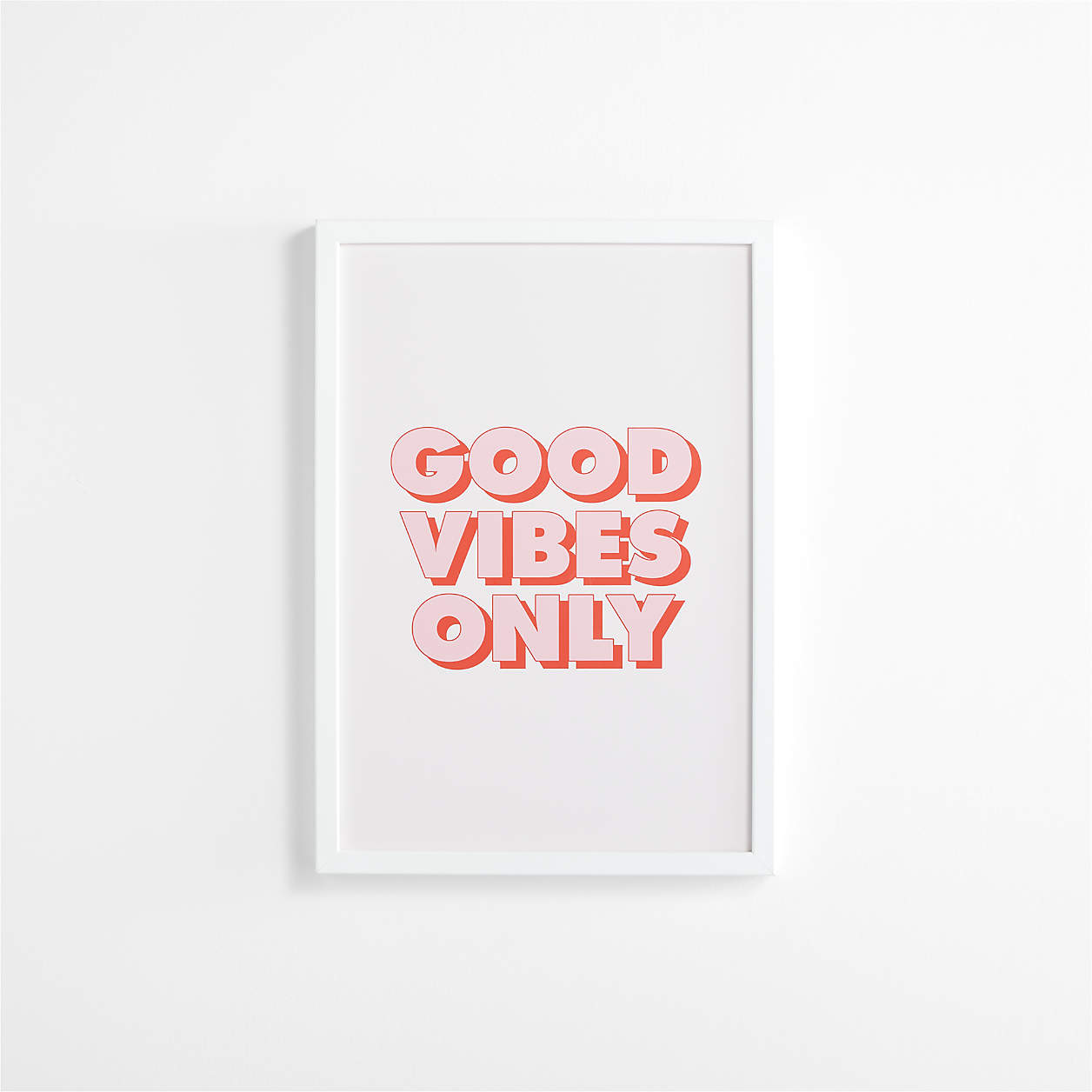 Good Vibes Only Framed Wall Art Print + Reviews Crate & Kids