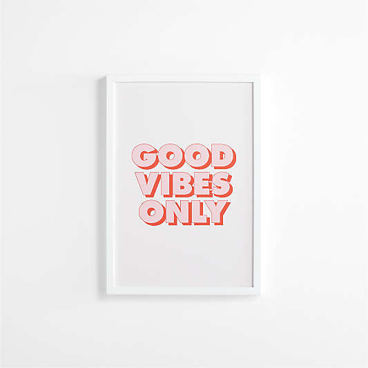 Good Vibes Only Framed Wall Art Print