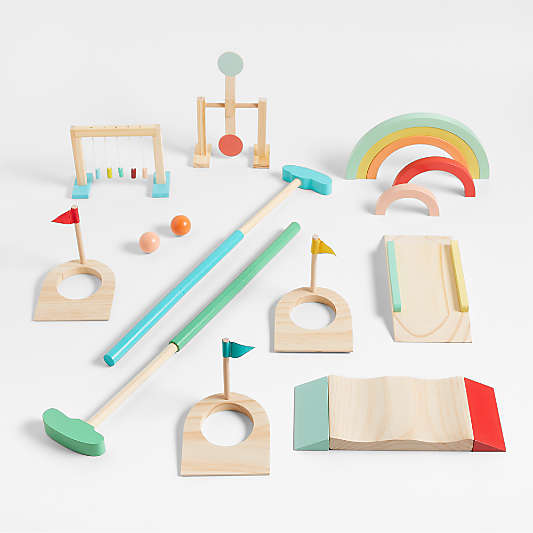 Wonder & Wise by Asweets Good Wood Kids Mini Golf Set