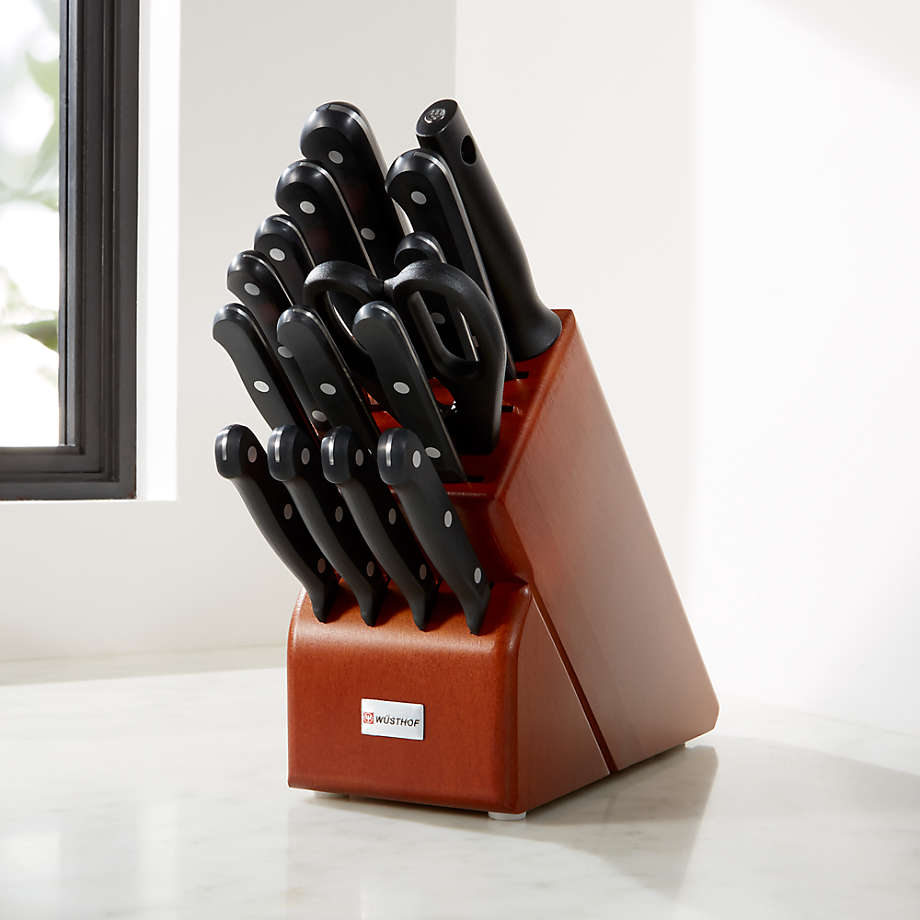 Wusthof Gourmet 16Piece Cherry Knife Block Set Crate & Barrel