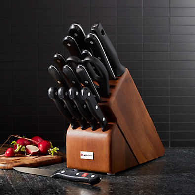 View Wusthof ® Gourmet 16-Piece Walnut Knife Block Set details