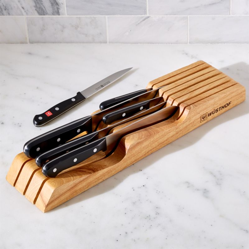 Wüsthof Gourmet Stamped 7-Piece In-Drawer Knife Set + Reviews | Crate & Barrel