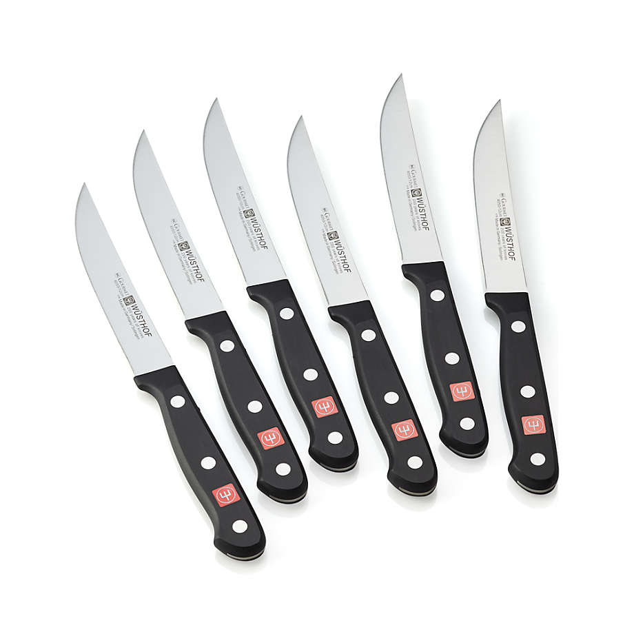 Wusthof Gourmet Stamped Steak Knives, Set of 6 + Reviews | Crate & Barrel