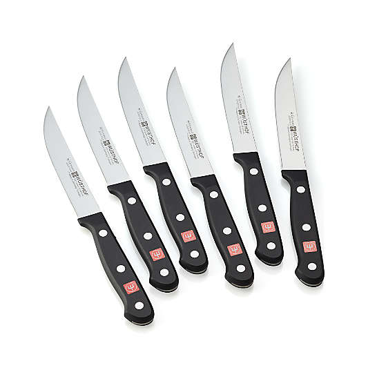 Wusthof ® Gourmet Black Steak Knives, Set of 6