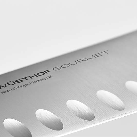 Wusthof ® Gourmet White 7" Hollow-Edge Santoku Knife