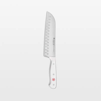 Wusthof ® Gourmet White 7" Hollow-Edge Santoku Knife