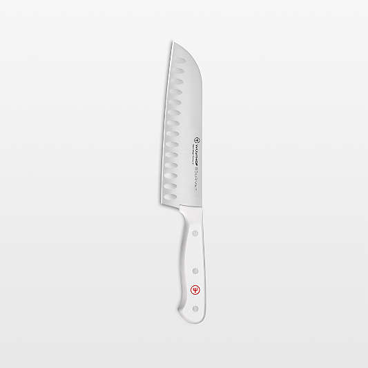Wusthof ® Gourmet White 7" Hollow-Edge Santoku Knife