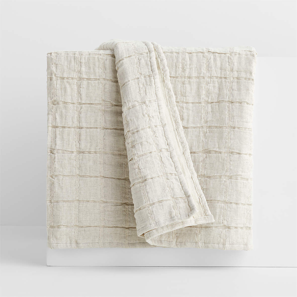 White linen throw online blanket